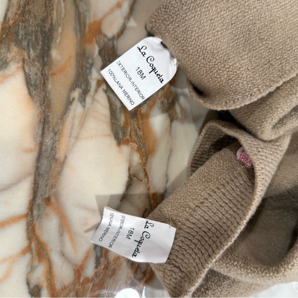 La Coqueta Camel Fonzo Morino Baby Knitted Set | Baby Girl 0-3 Mo - Picture 8 of 10